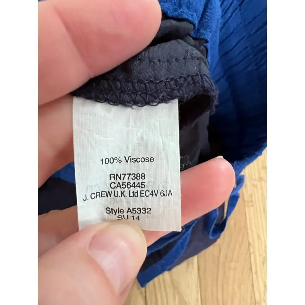 J.Crew Blue Drawstring Shorts Stretch Summer Vacation Sporty Women's 0 Athletic - Picture 6 of 7